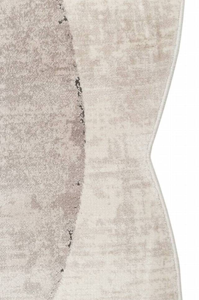 UTOPIA UTP 02 CREAM GREY Q  Amorf Tasarımlı Modern Viskon Halı