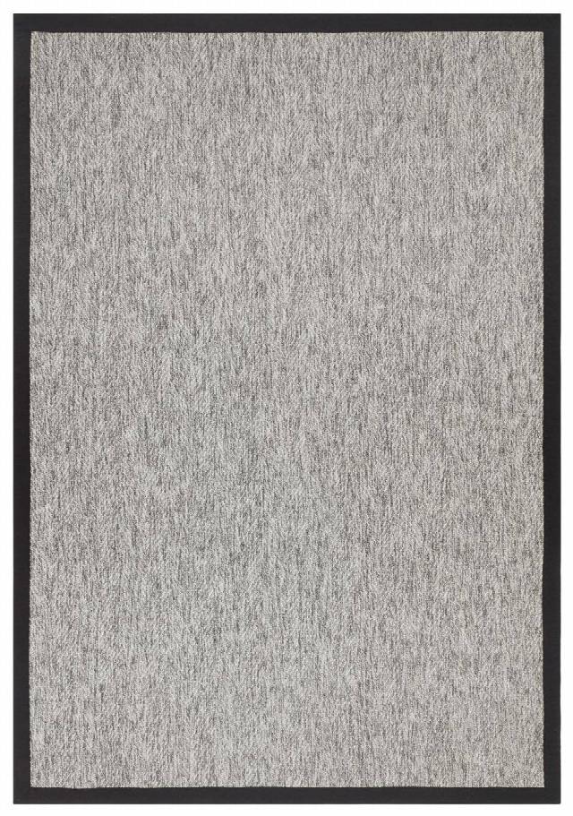 VENTURA SISAL VNT 2704 GREY BRD BLACK  İç ve Dış Mekan Kullanımına Uygun Hav Vermeyen Kolay Temizlenebilir Sisal Görünümlü Halı