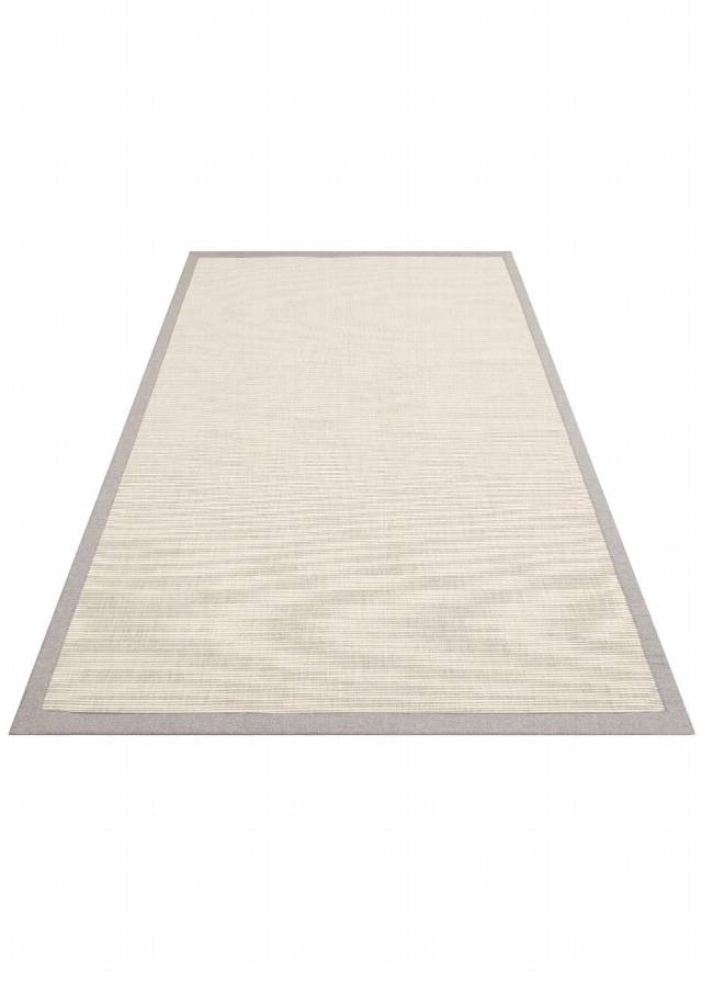VENTURA SISAL VNT 2706 CREAM BRD GREY  İç ve Dış Mekan Kullanımına Uygun Hav Vermeyen Kolay Temizlenebilir Sisal Görünümlü Halı