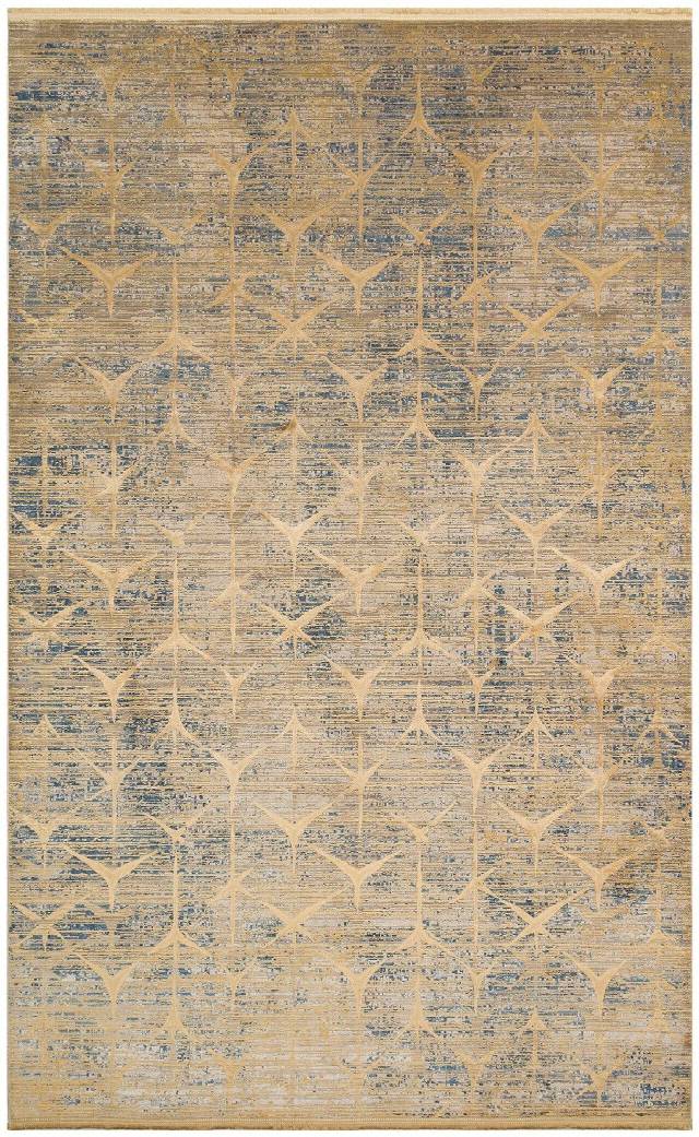 VERONA DYED VRD 06 MARINE GOLD  Overdyed Yumuşak İpeksi Tuşeli Yüksek Alçak Oymalı Modern İnce Makine Halısı