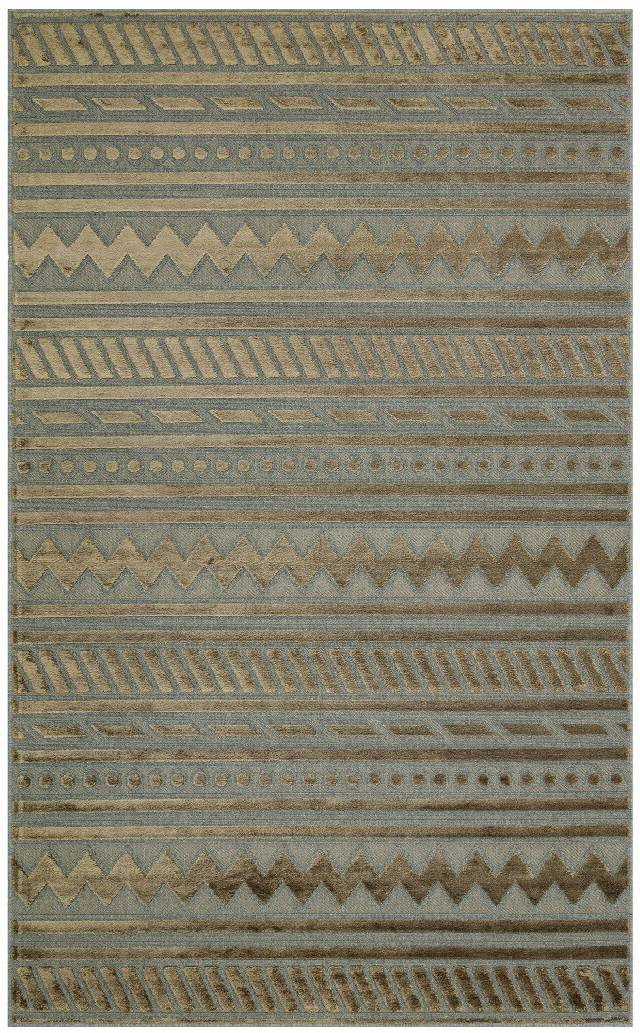 ZENITH DYED ZNT 06 GREEN DYED  Yüksek Alçak Dokulu Naturel Yün ve Viskon Modern Dokuma Halı