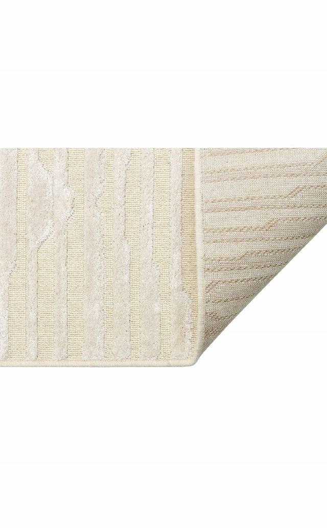 ZENITH ZNT 02 CREAM  Yüksek Alçak Dokulu Naturel Yün ve Viskon Modern Dokuma Halı