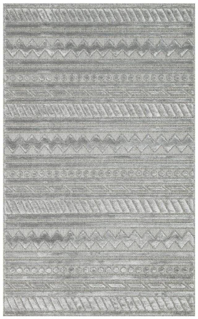 ZENITH ZNT 06 GREY  Yüksek Alçak Dokulu Naturel Yün ve Viskon Modern Dokuma Halı