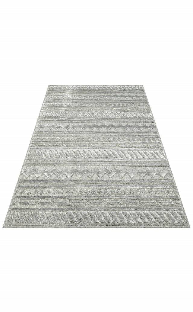 ZENITH ZNT 06 GREY  Yüksek Alçak Dokulu Naturel Yün ve Viskon Modern Dokuma Halı