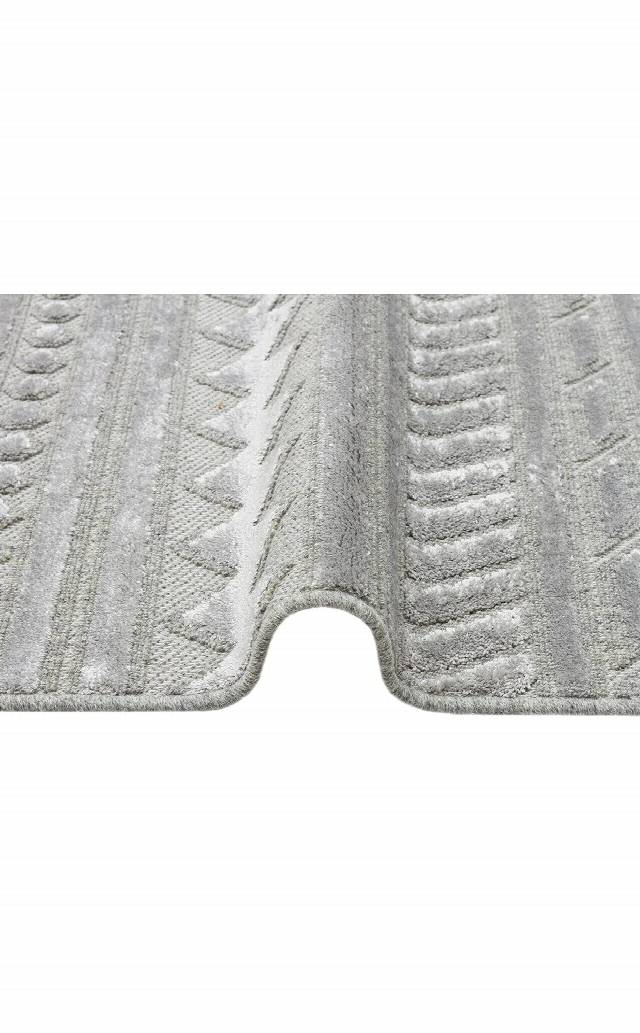 ZENITH ZNT 06 GREY  Yüksek Alçak Dokulu Naturel Yün ve Viskon Modern Dokuma Halı