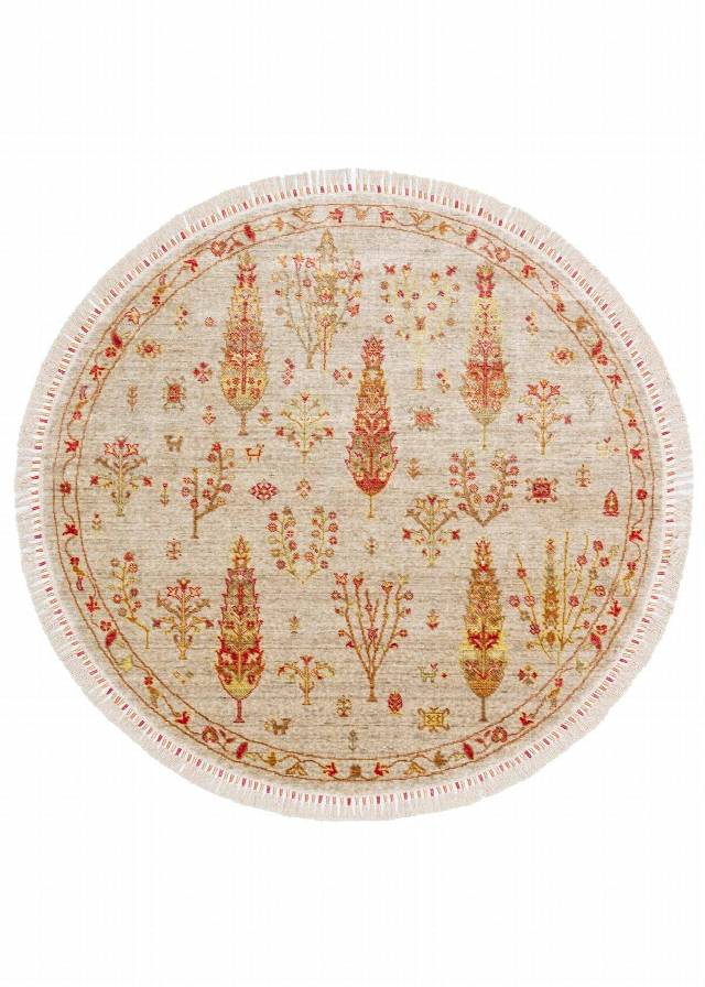 ZARA ZR 08 BEIGE AUTUMN Q Otantik Desenli Özel Hav Vermeyen ve Kolay Temizlenebilir Bambu Viskonu Kullanılarak El Emeği ile Özel Tezgahlarda Üretilen Modern Uşak Halısı