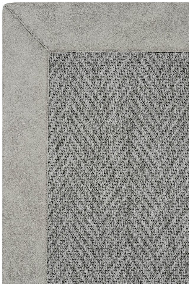 Basel Deri Bordürlü Sisal Halı | Sisalart