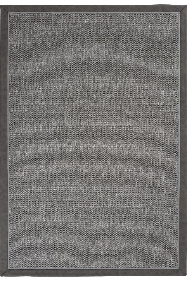 Basel Deri Çift Bordür Sisal Halı | Sisalart