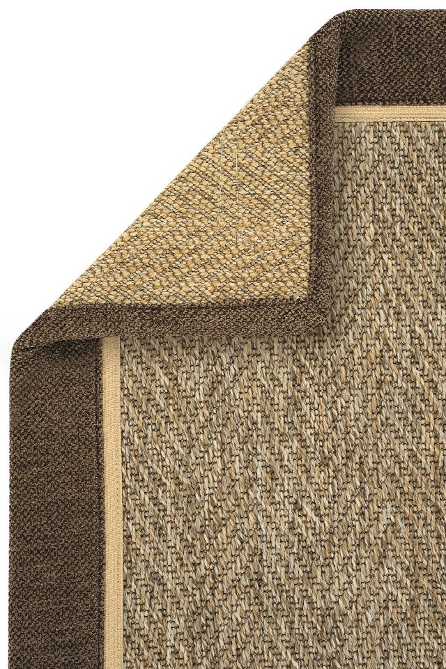 Boston Keten Çift Bordürlü Sisal Halı | Sisalart