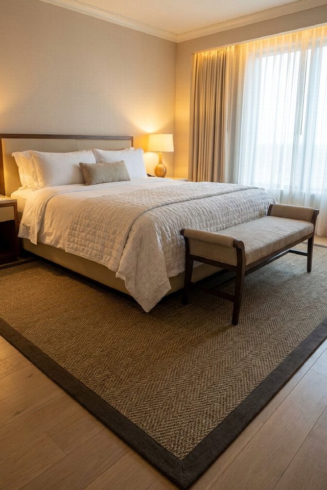 Boston Keten Monterey Bordürlü  Sisal Halı | Sisalart