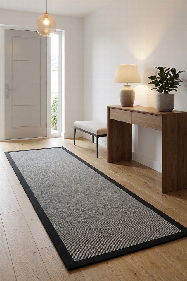 Londra Keten Bordürlü Sisal Halı | Sisalart