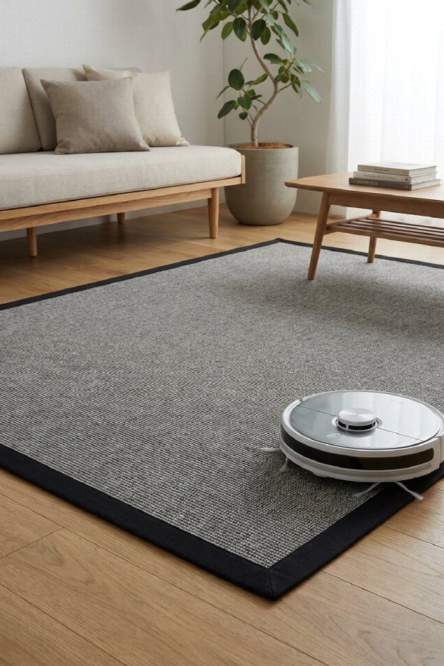 Londra Keten Bordürlü Sisal Halı | Sisalart