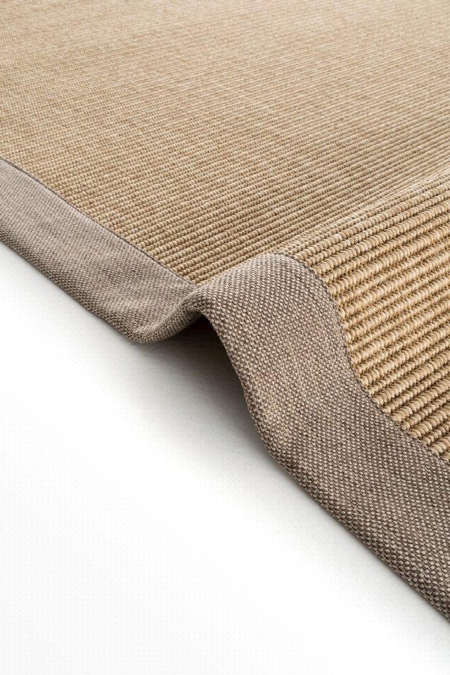 Madrid Keten Bordürlü Sisal Halı | Sisalart