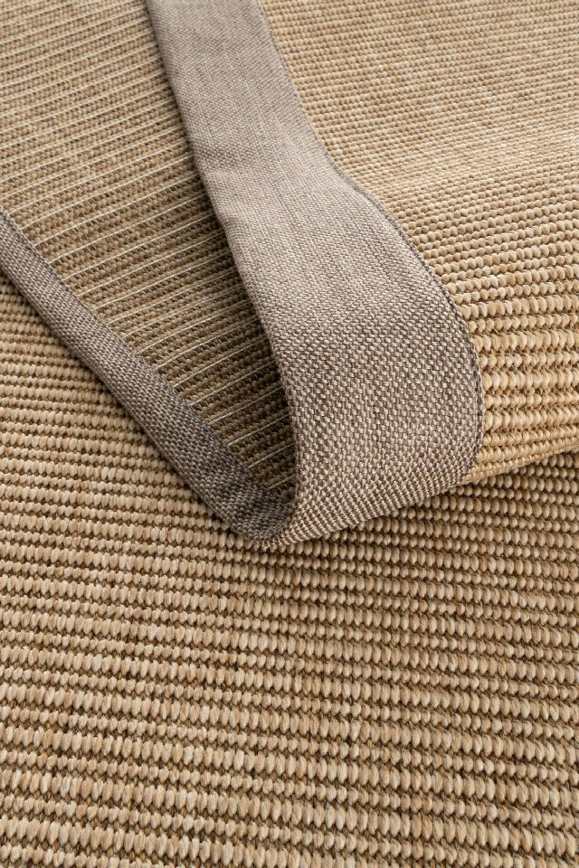 Madrid Keten Bordürlü Sisal Halı | Sisalart
