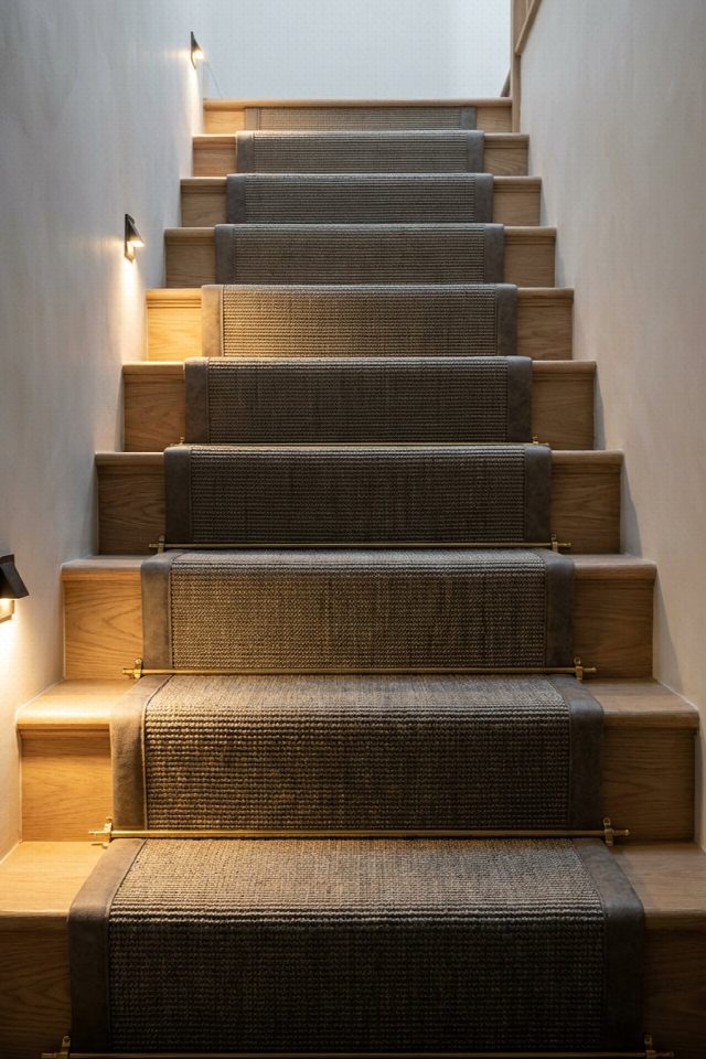 Montana Deri Bordür Sisal Halı | Sisalart