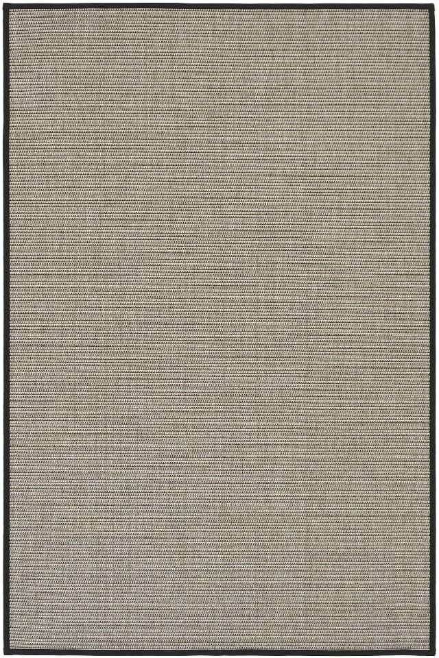 Montana Siyah Biye Bordürlü Sisal Halı | Sisalart