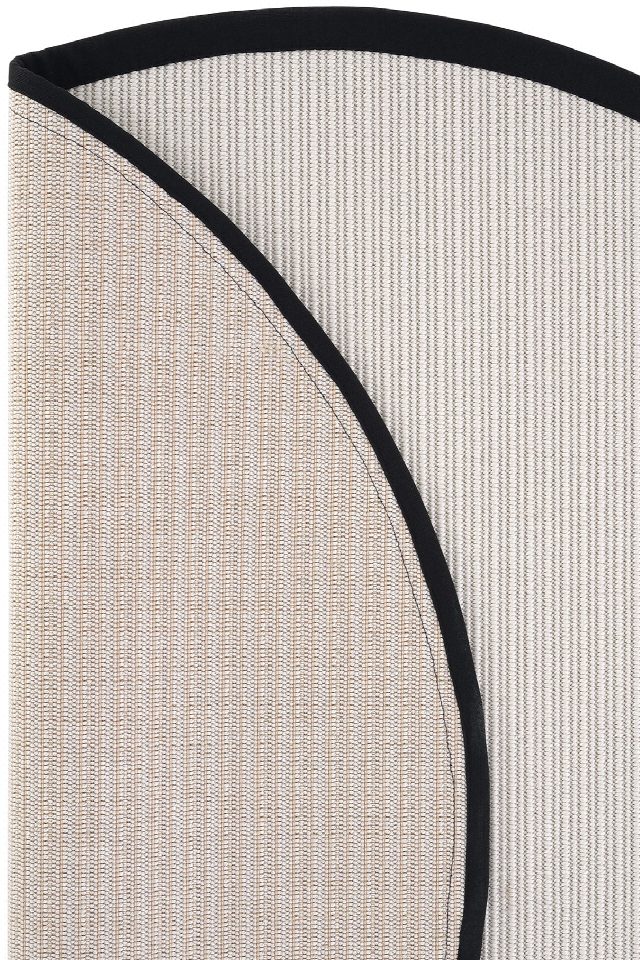 Oslo Keten Bordürlü Yuvarlak Sisal Halı | Sisalart