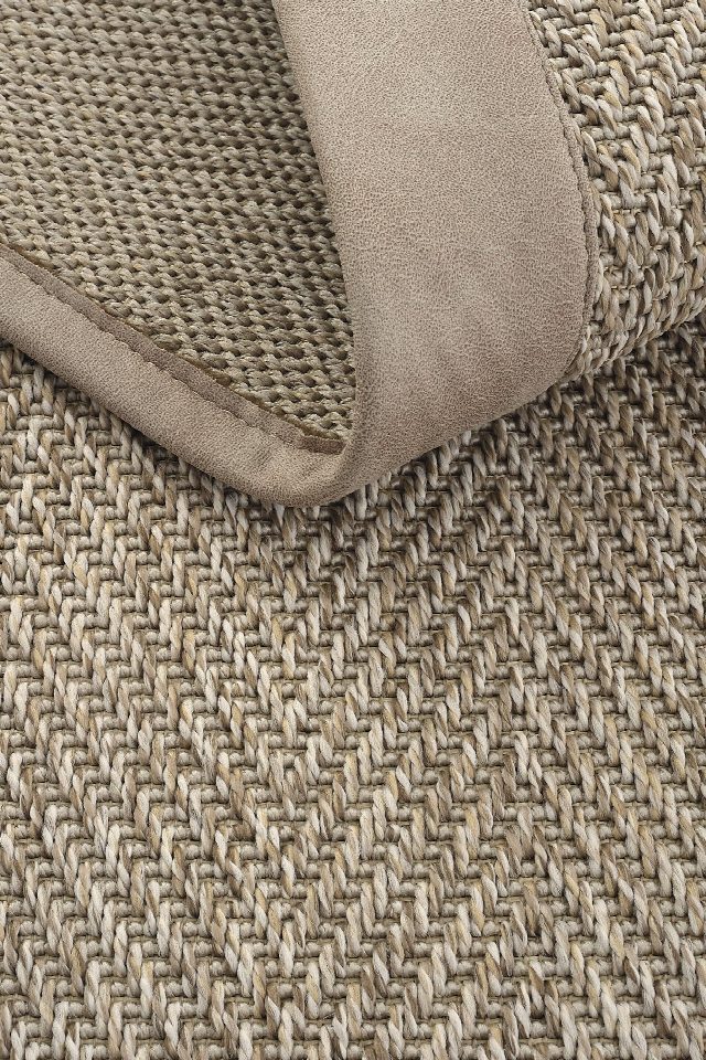 Sydney Deri Bordür Sisal Halı | Sisalart
