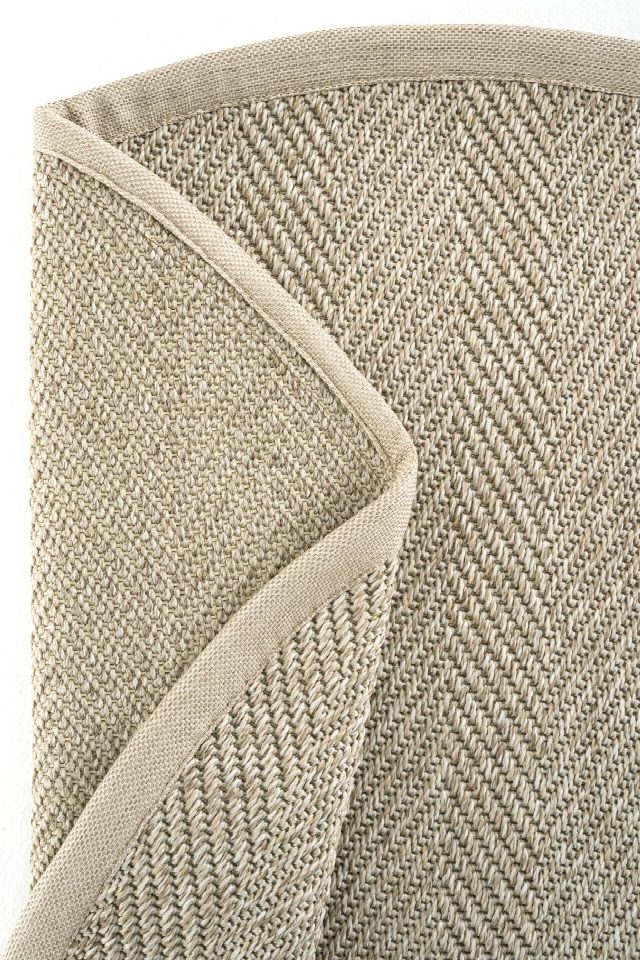Sydney Keten Bordür Yuvarlak Sisal Halı | Sisalart