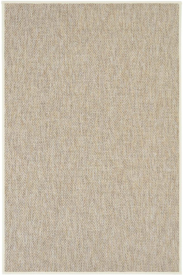 Sydney Krem Biye Bordürlü Sisal Halı | Sisalart